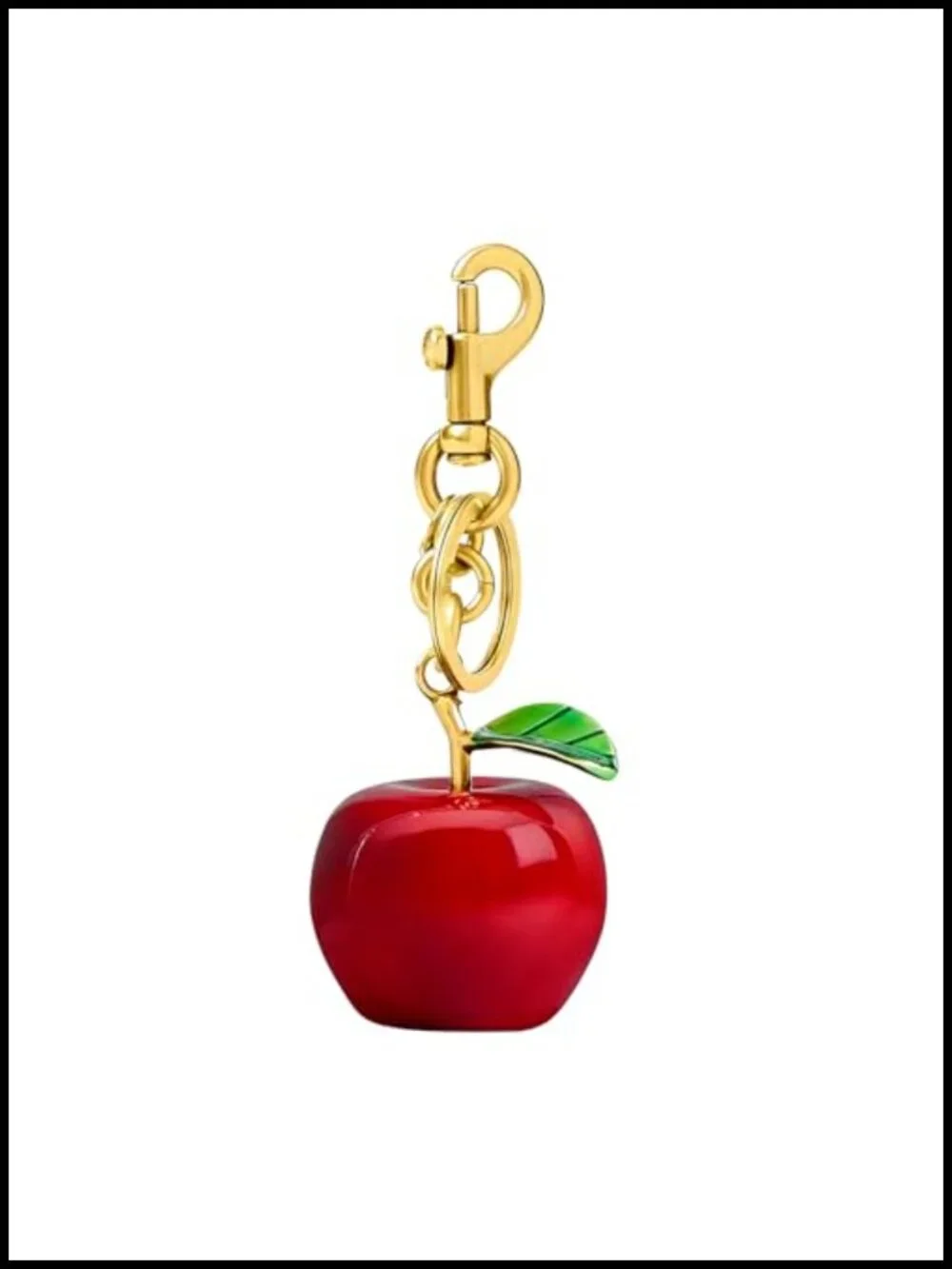 Cute Resin Metal Bag Charm Keychain with Lobster Clasp Purse Accessory